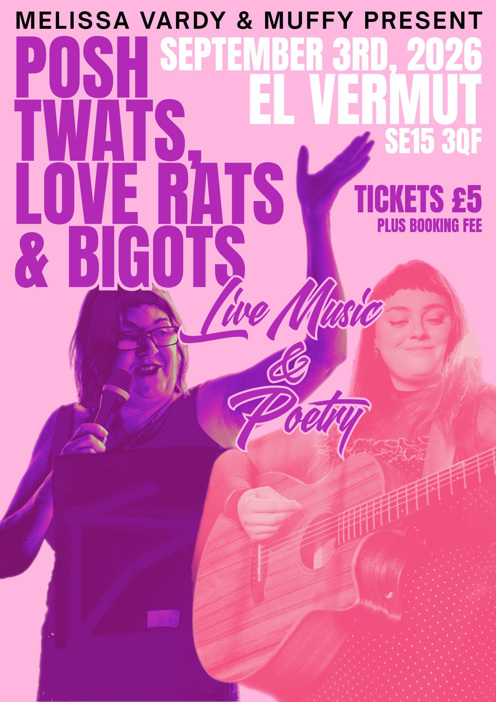 Flyer connected to Melissa Vardy, Muffy