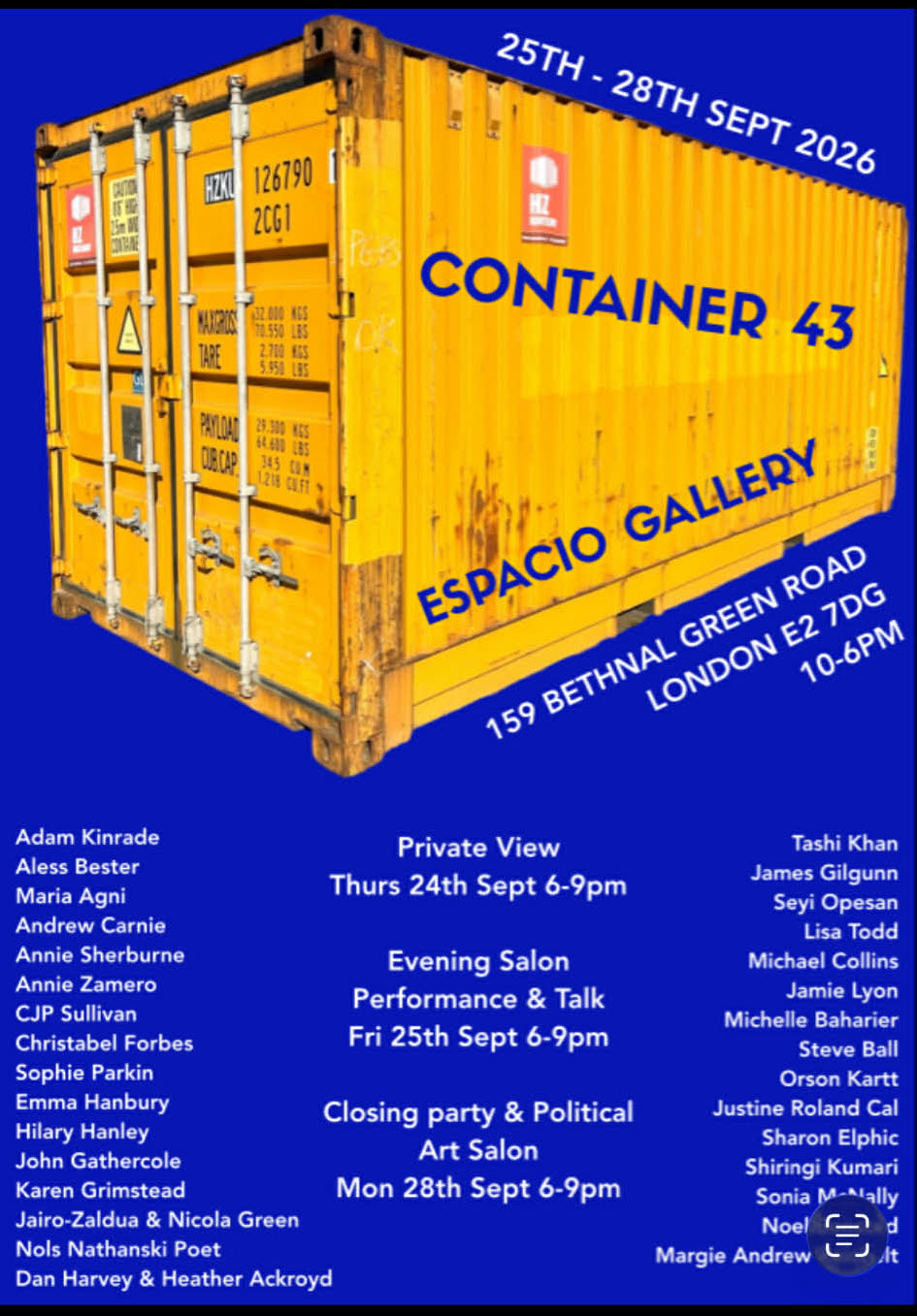 Flyer for CONTAINER 43 Private View