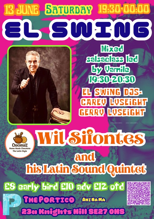 Flyer connected to Wil Sifontes and his Latin Sound Quintet