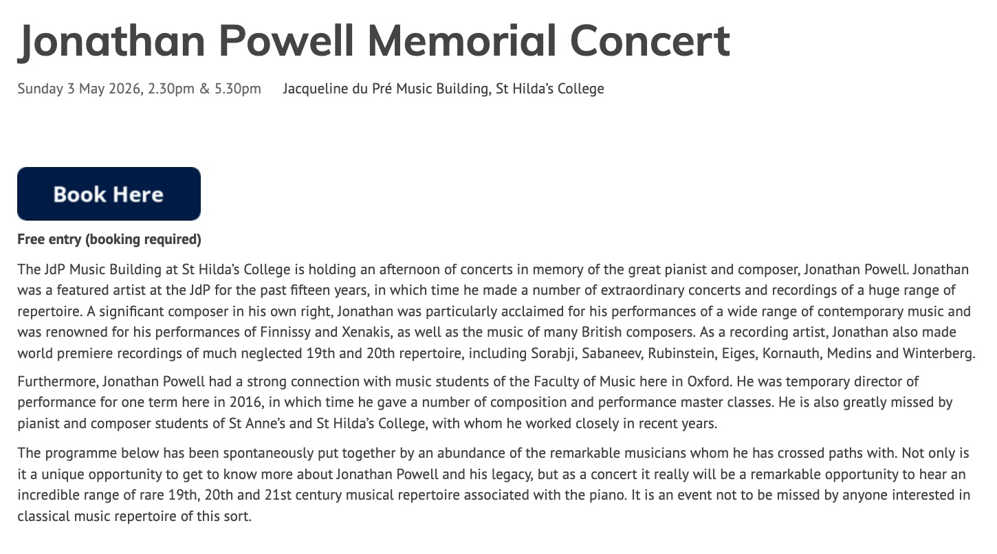 Jonathan Powell Memorial Concert 2