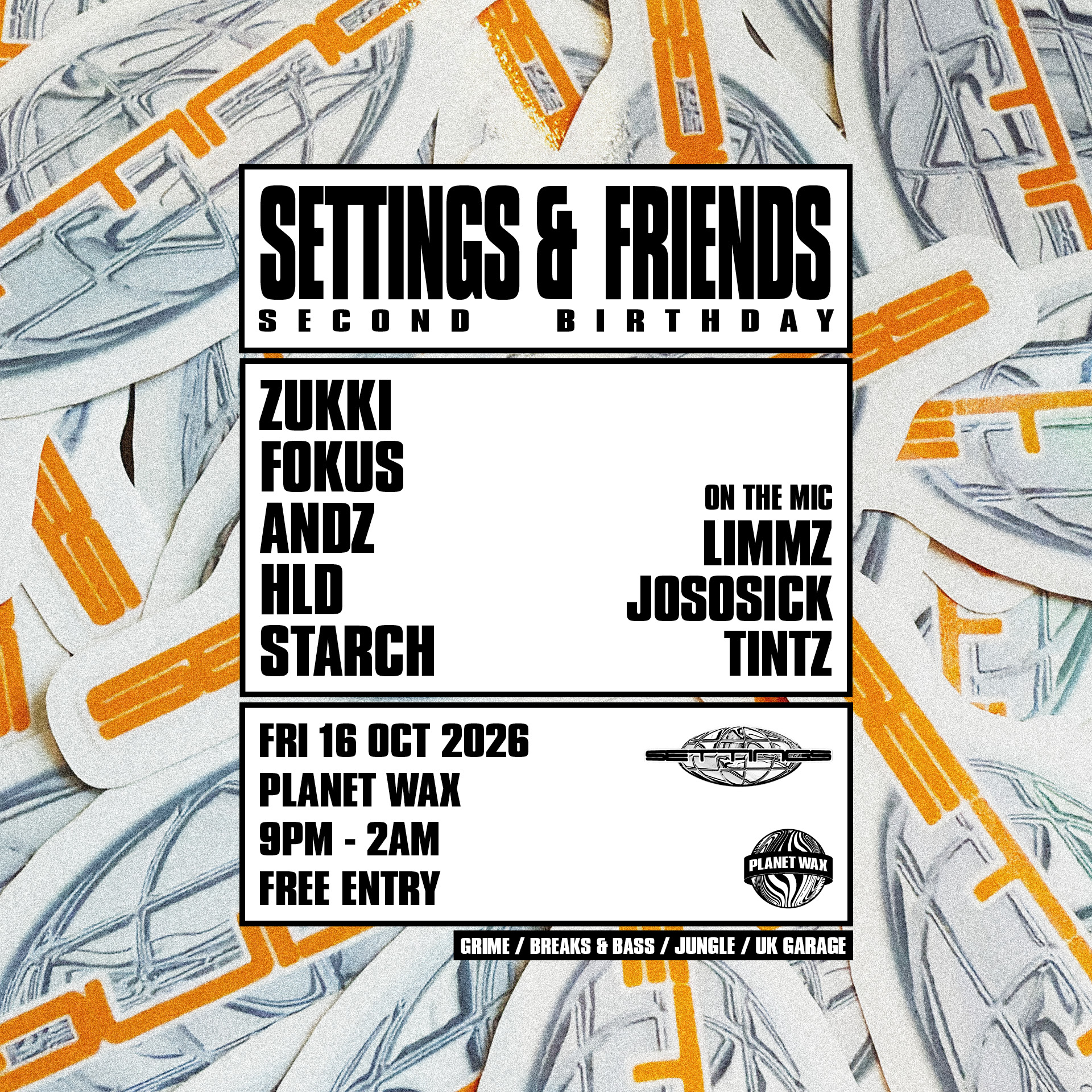 Flyer for Settings & Friends