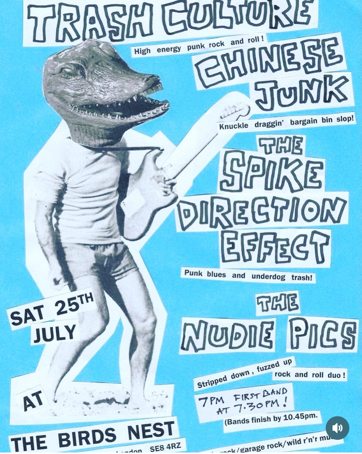 Flyer connected to Trash Culture, Chinese Junk, The Spike Direction Effect, The Nudie Pics