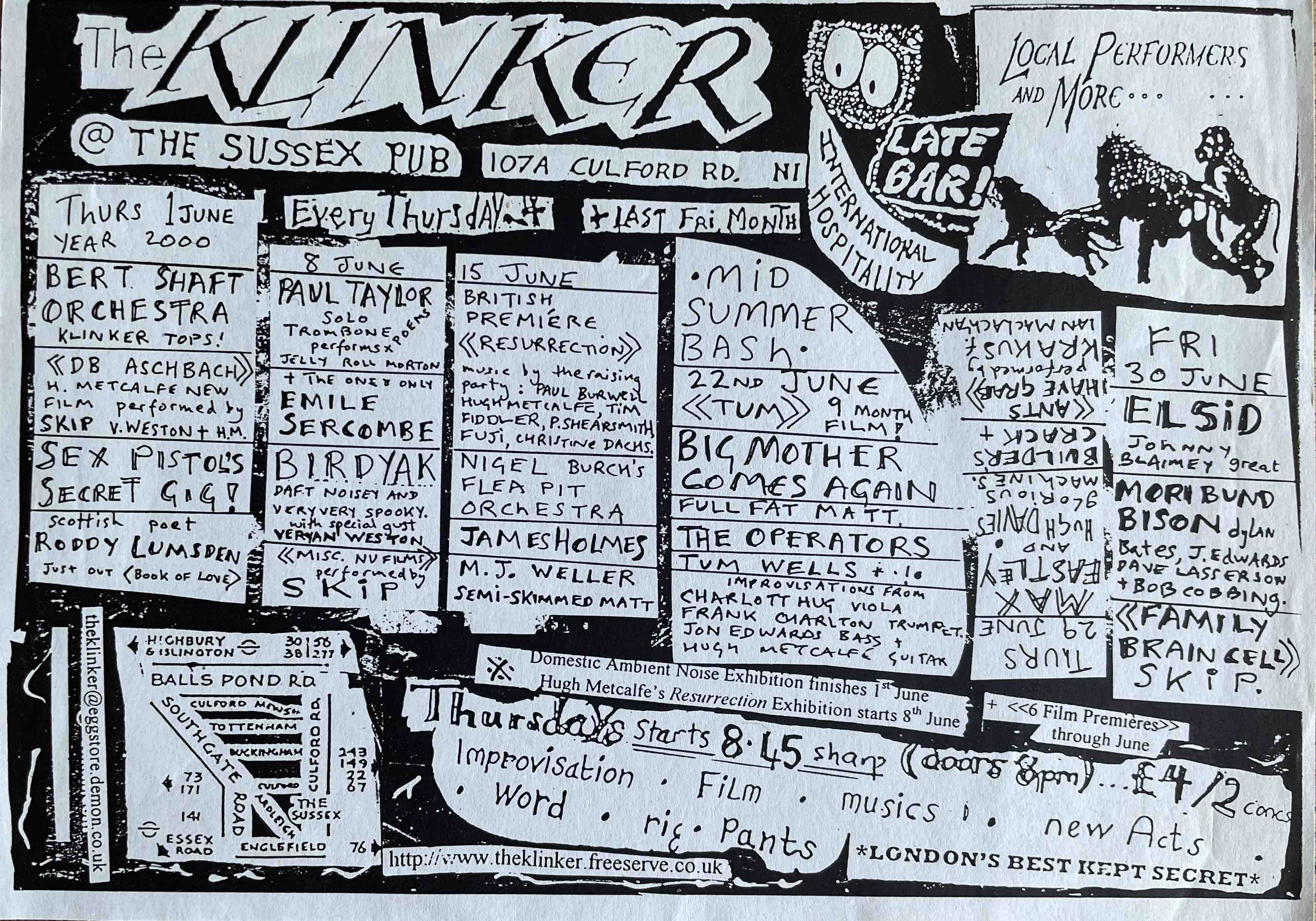 Flyer connected to Paul Taylor