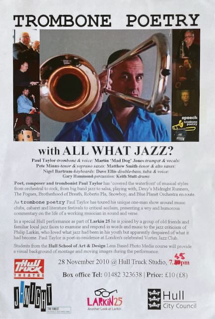 Trombone Poetry with All What Jazz?