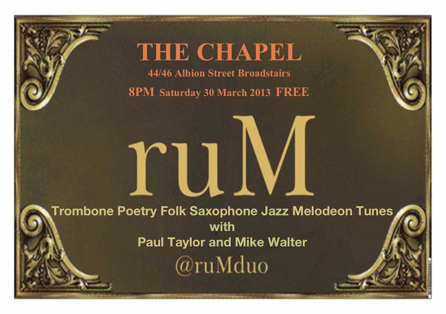 Flyer connected to Paul Taylor, Mike Walter