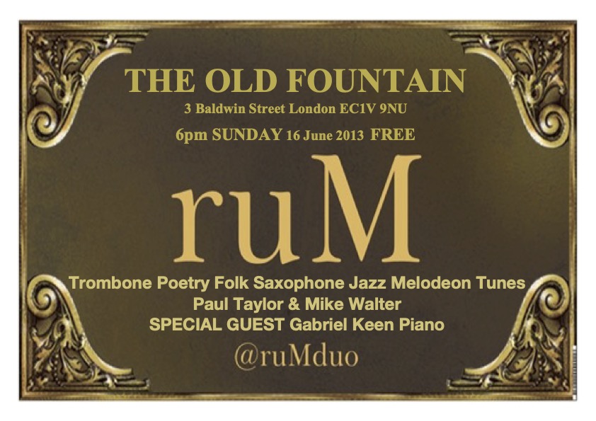 Flyer connected to Paul Taylor, Mike Walter, Gabriel Keen