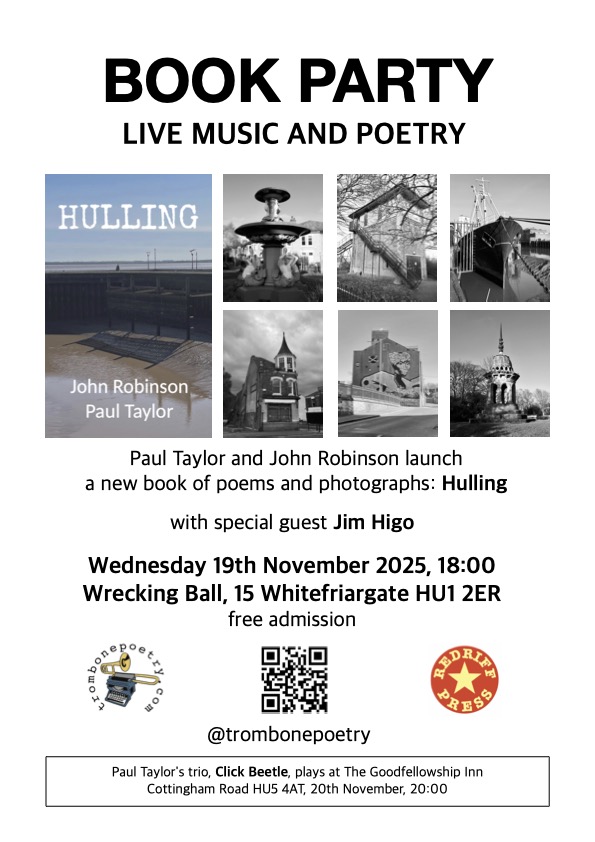 Flyer connected to Paul Taylor, John Robinson, Jim Higo