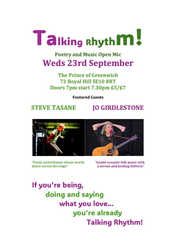 Flyer for Talking Rhythm!