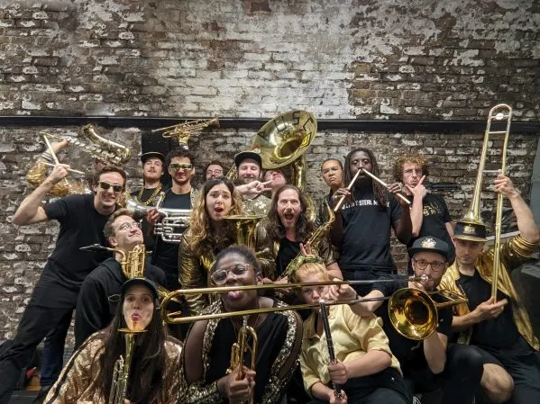 Flyer for The Big Magic NYE Bash: Brass United Social Club & DJ Sam Redmore