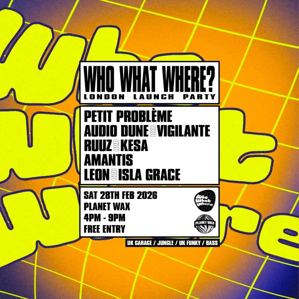 WHO WHAT WHERE?: London Launch Party